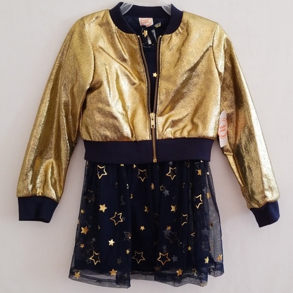 Wonder Nation Girls 2-Piece Dress Set - Picture 1 of 8